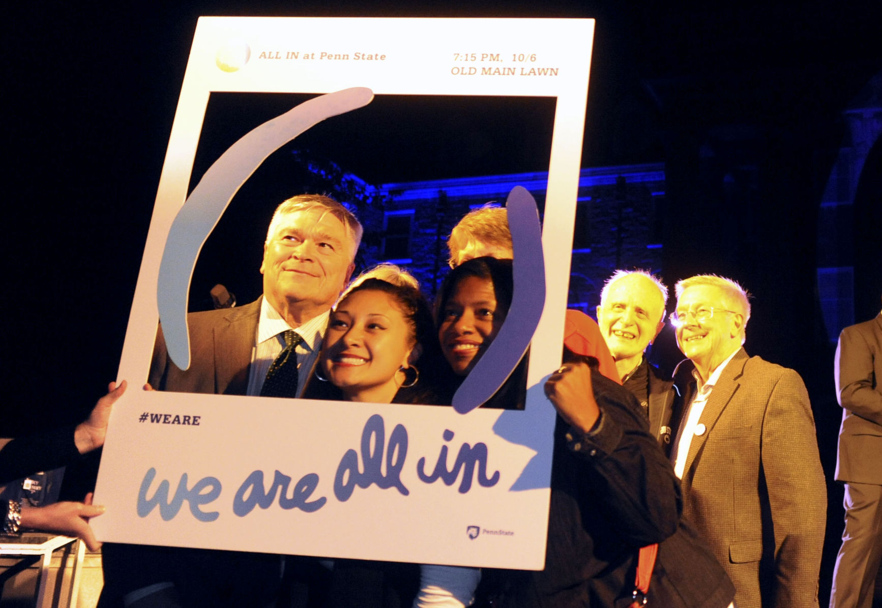 All In: Eric Barron with students